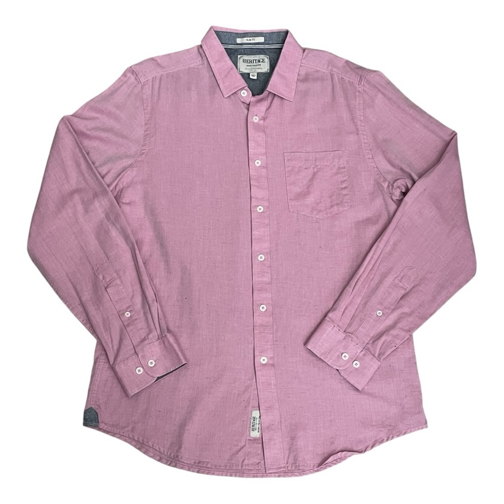 Heritage Report Collection Pink Men's Shirt Size Large